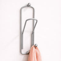 WANDHAKEN Silber Büroklammer 32 cm Metall - Grau, Metall (9/32/8cm)