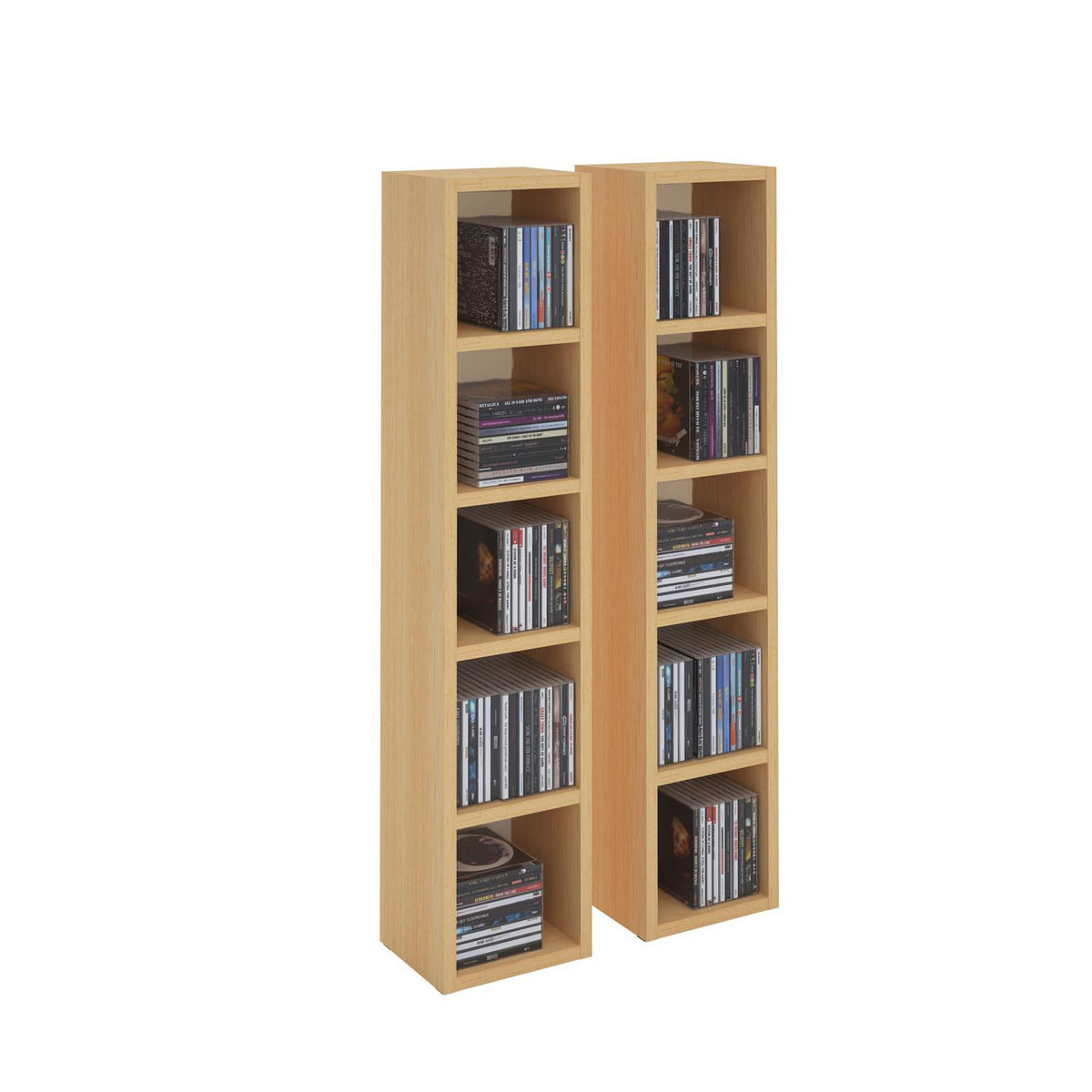 CD/DVD- REGAL CHART - Buchefarben, Holzwerkstoff (20/186/17cm) - CARO-Möbel