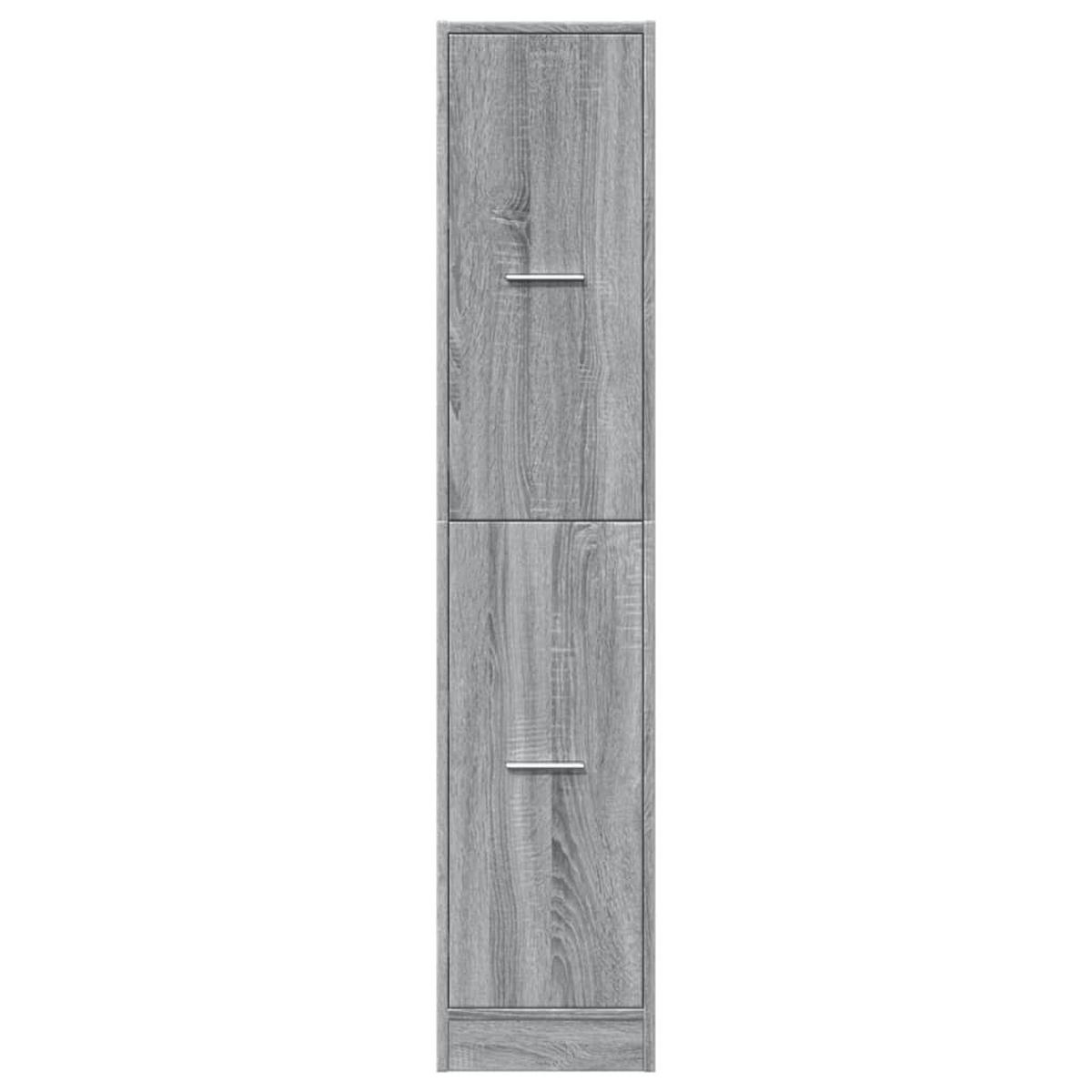 APOTHEKERSCHRANK Grau Sonoma 30/41/144,5 Cm Holzwerkstoff - Hellgrau, Holzwerkstoff (41/144.5/30cm) - vidaXL