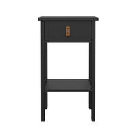 NACHTTISCH, Madrid, Schwarz, Holzwerkstoff, 40 x 35 x 71 cm - Schwarz, Holzwerkstoff (40/71/35cm) - ebuy24
