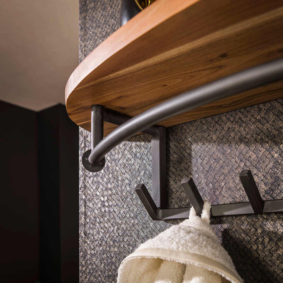 WANDGARDEROBE Hut Braun 30/100/ 20 cm - Braun, Holz (100/20/30cm) - Hoyz Collection