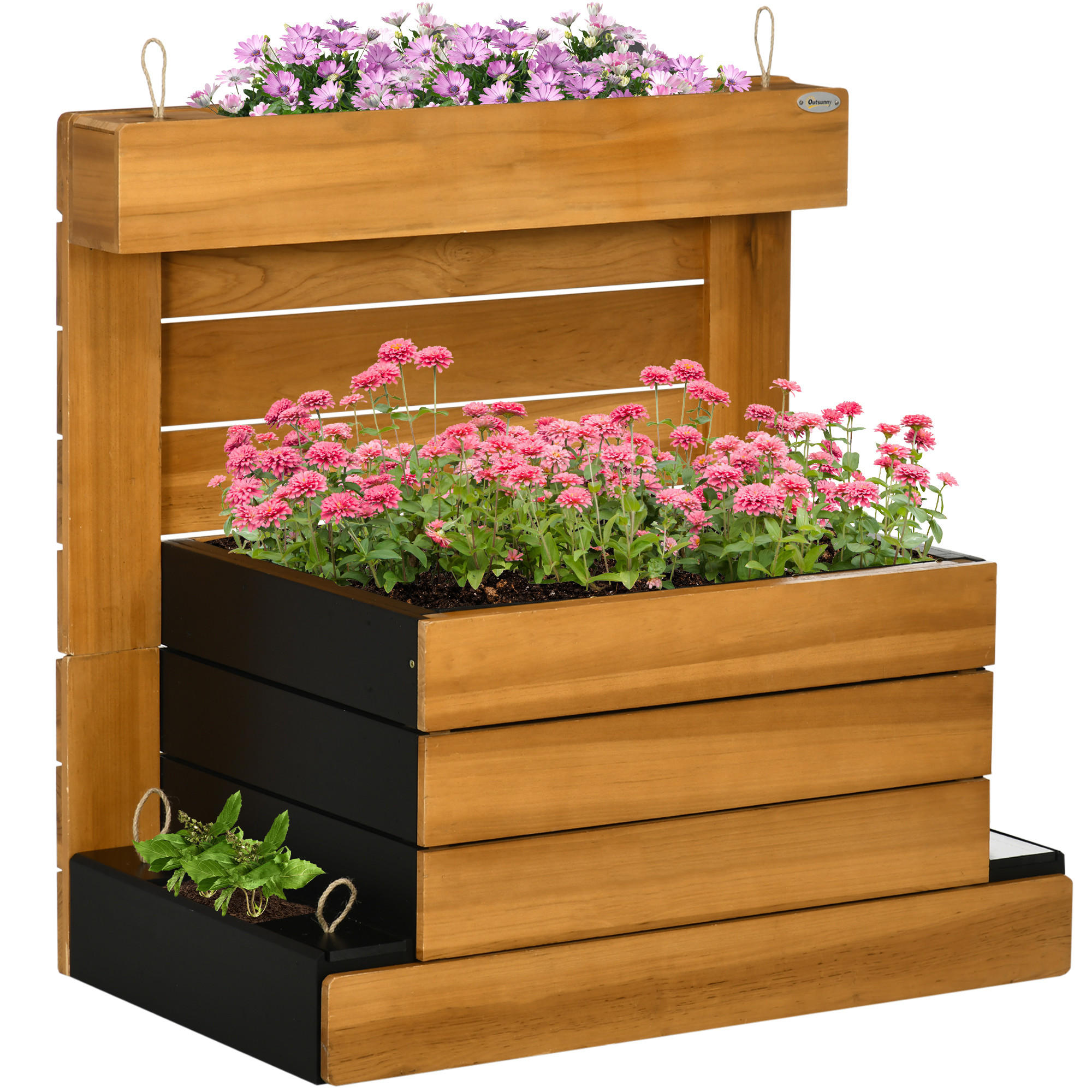 PFLANZENKASTEN, Braun - Braun, Holz (49.5/80/79.5cm) - Outsunny