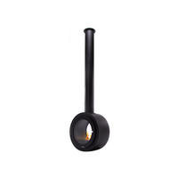 BIOETHANOL-KAMIN Schwarz Deckenmodell mit Rohr inklusive 1 L Brennblock - Schwarz, Metall (60/210/35cm) - Purline