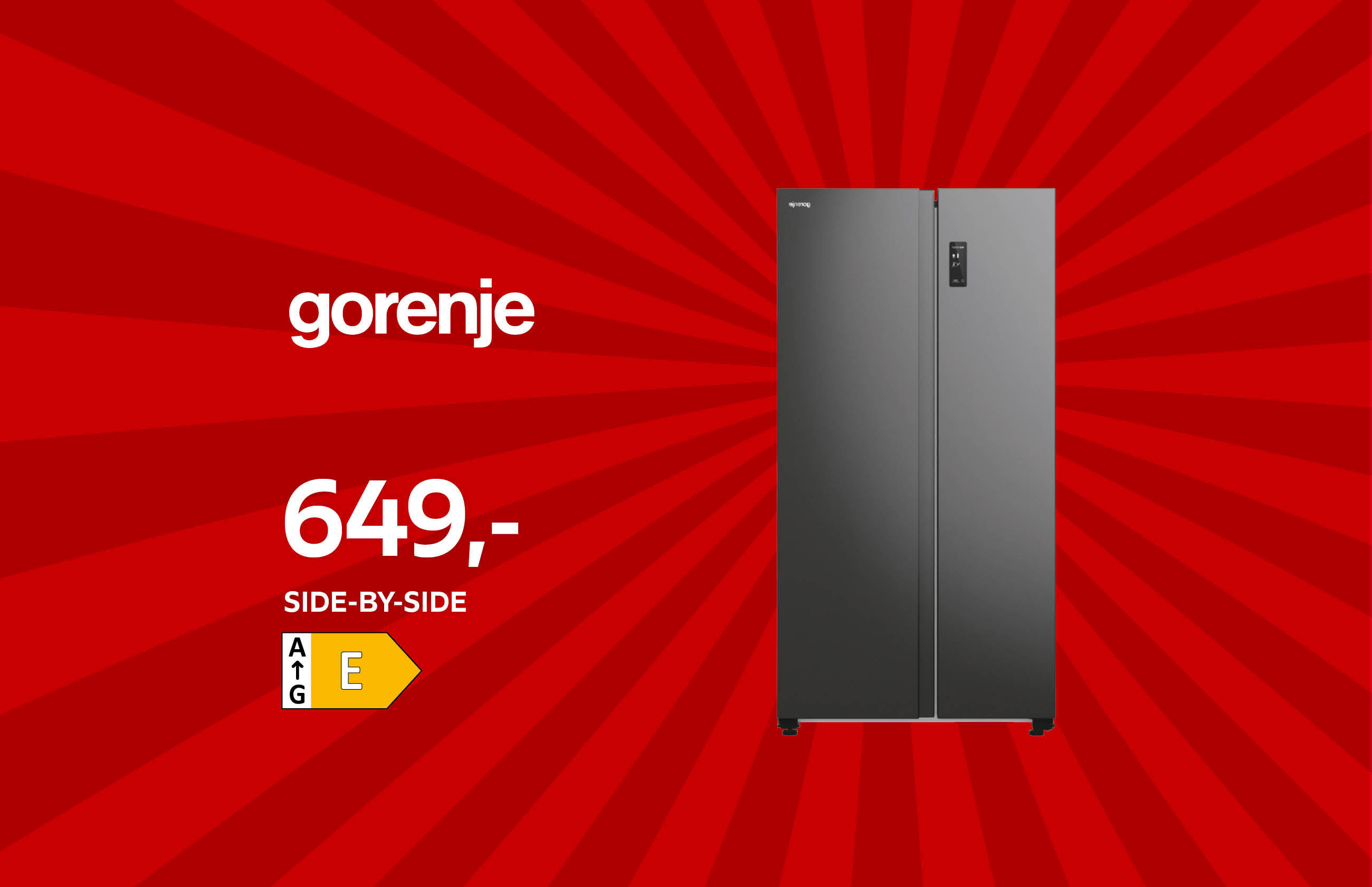 gorenje 649,- Side-by-Side Energieeffizienzklasse: E