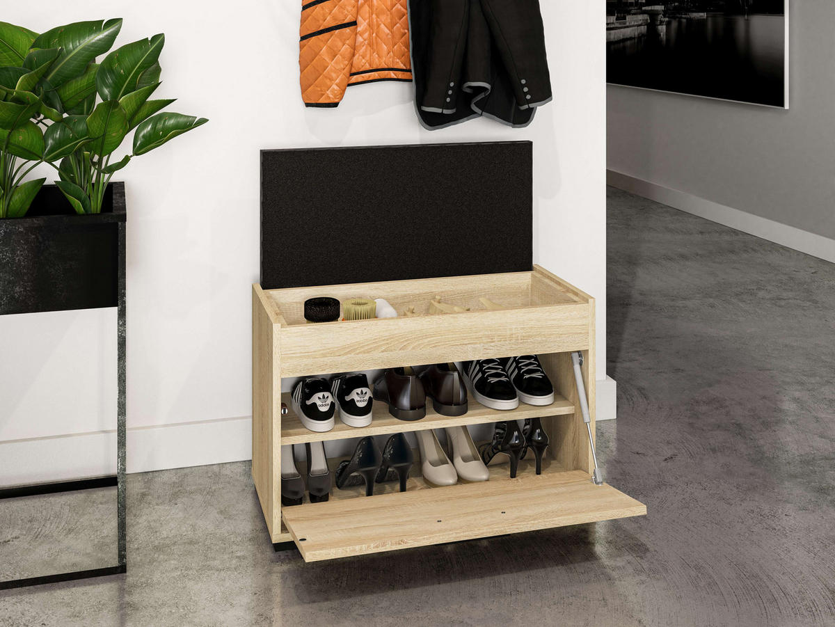 SCHUHSCHRANK – 90 cm – Caro – Sonoma Eiche – CA-006 - Sonoma Eiche, Holzwerkstoff (90/48/34cm) - hi-markt