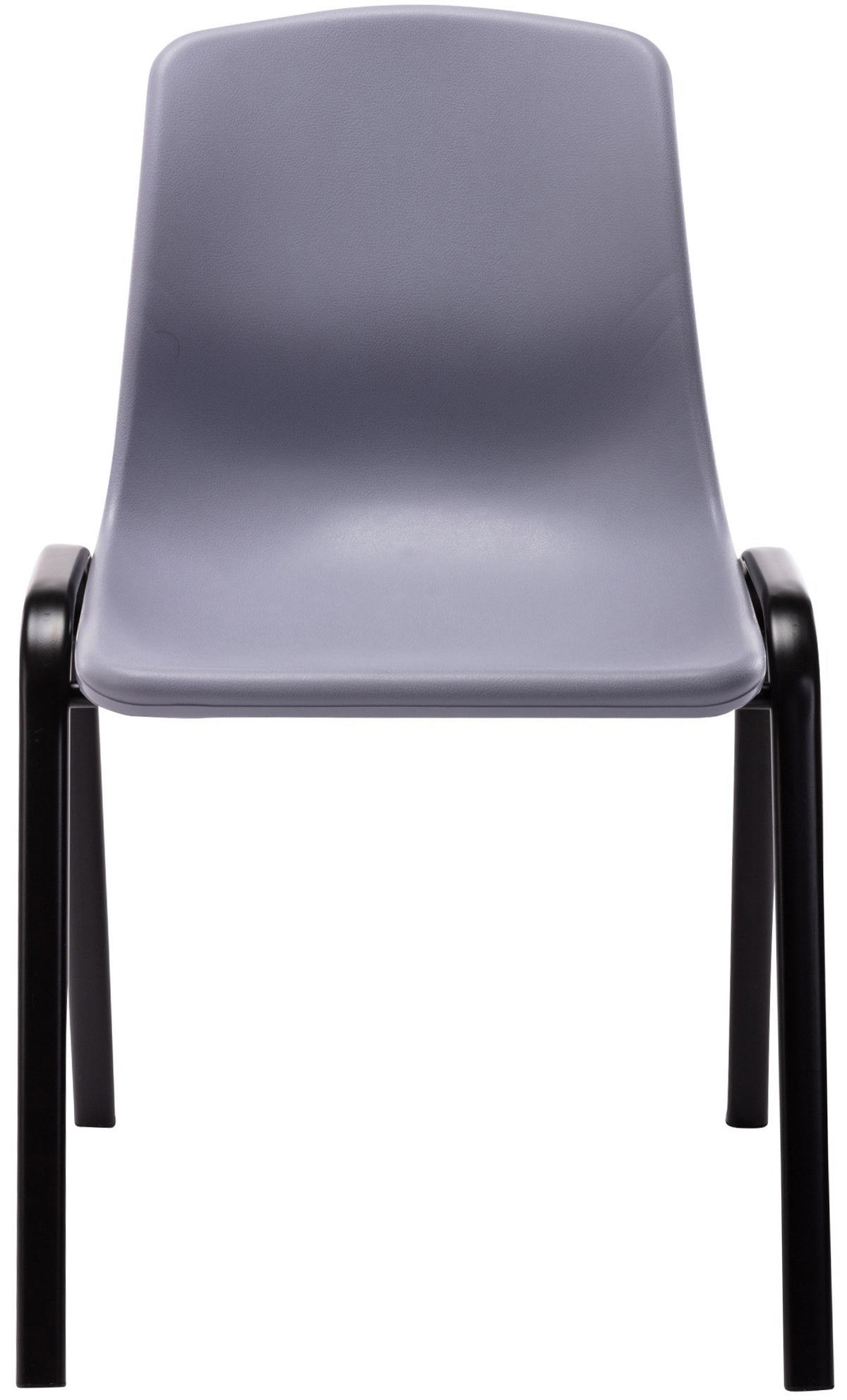 STAPELSTUHL Kunststoff grau - Schwarz/Grau, Kunststoff/Metall (47/76/52cm) - CLP