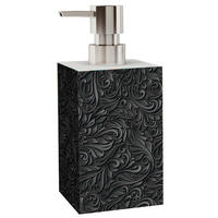SEIFENSPENDER Floral - Schwarz, Kunststoff (7/12/7cm) - Sanilo