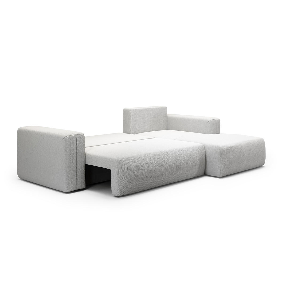 ECKSOFA Bliss 3 Sitzplätze Hellgrau - Grau, Holz (268/163cm) - Petits-meubles