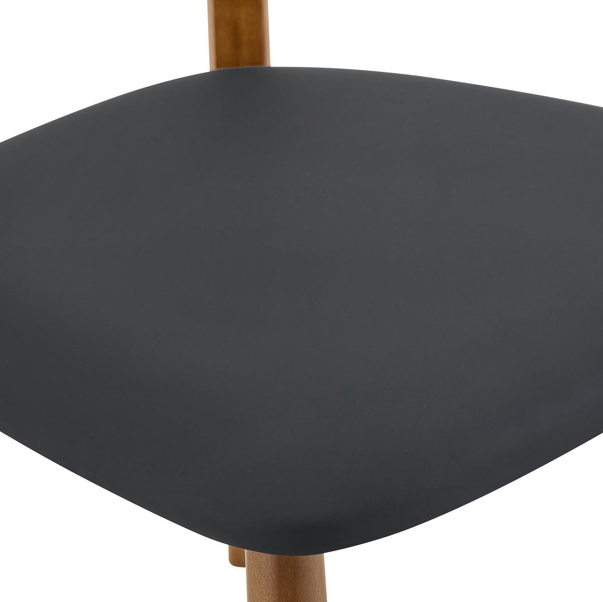 ESSZIMMERSTUHL 2er-Set gepolstert Holzgestell Rubberwood Schwarz - Schwarz, Holz (49/77.5/50cm) - Meubliv