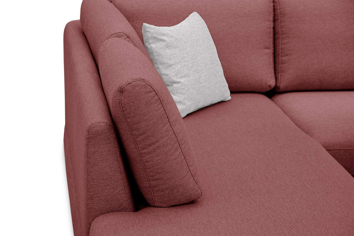 ECKSOFA OTTO 5-Sitzer, bordeaux - Bordeaux, Holzwerkstoff/Textil (219/279cm) - Courtois Laville