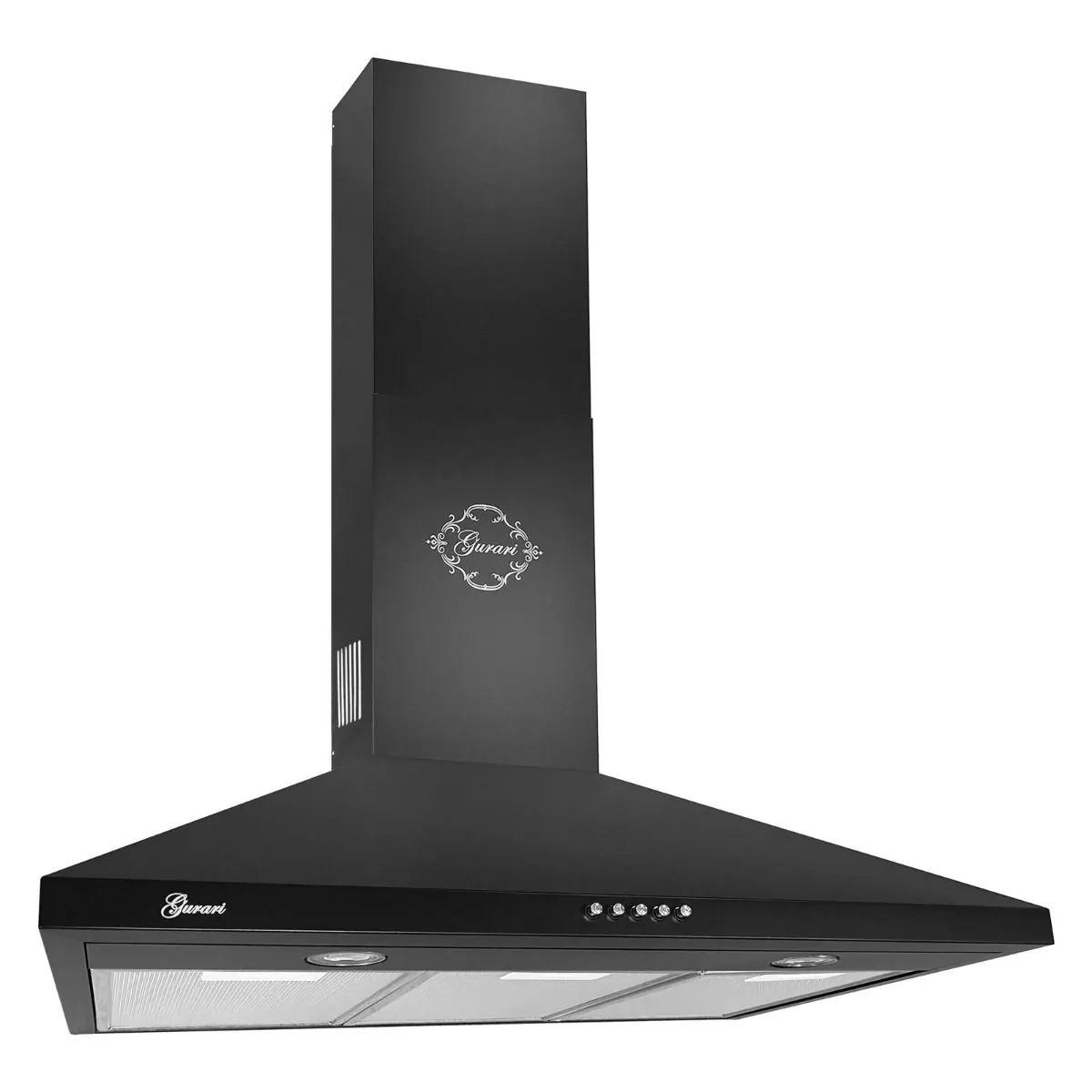 DUNSTABZUGSHAUBE GCH C 147 BL 7 N 70 cm Schwarz - Schwarz, Metall (70/87/47cm) - Gurari