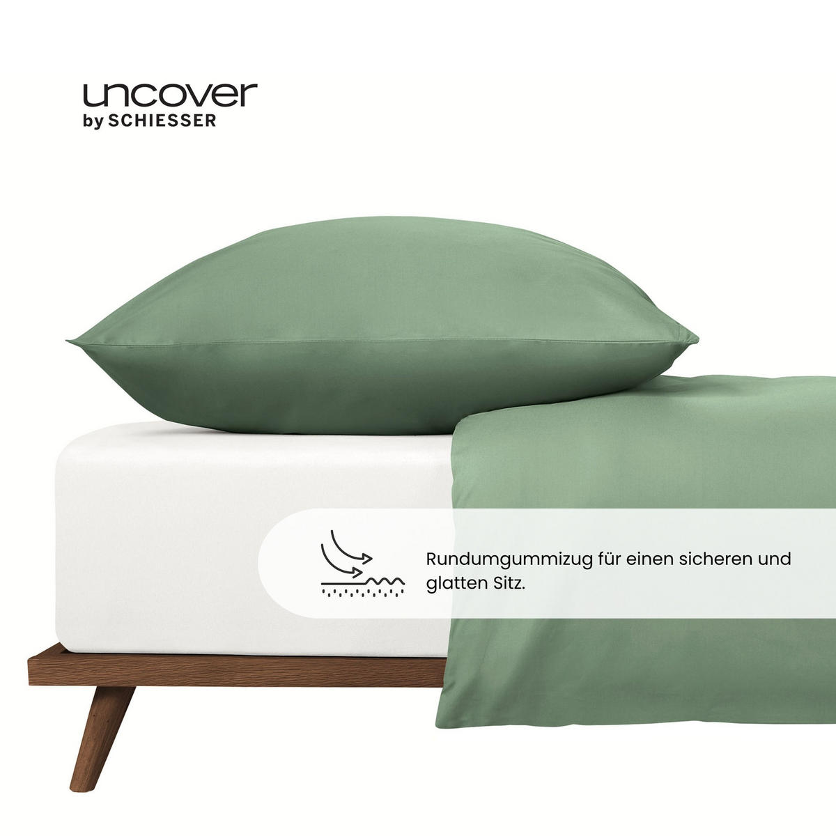 SPANNBETTLAKEN New Jersey - 100% Baumwolle - 180x200 cm - Weiß - Weiß, Textil (180/200cm) - Uncover by Schiesser