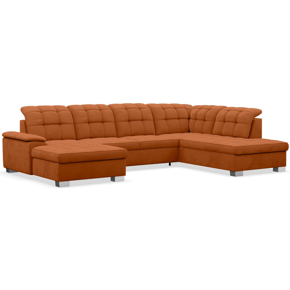 WOHNLANDSCHAFT Jamaal Kupfer Velours linksseitig - Schwarz/Kupferfarben, Textil (330/106/212cm) - Selsey