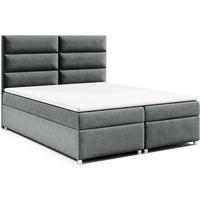 BOXBETT Trinity K-4 Bonellfederkern inkl. Topper - Graphitfarben, Holz/Holzwerkstoff (160/200cm) - Best For Home