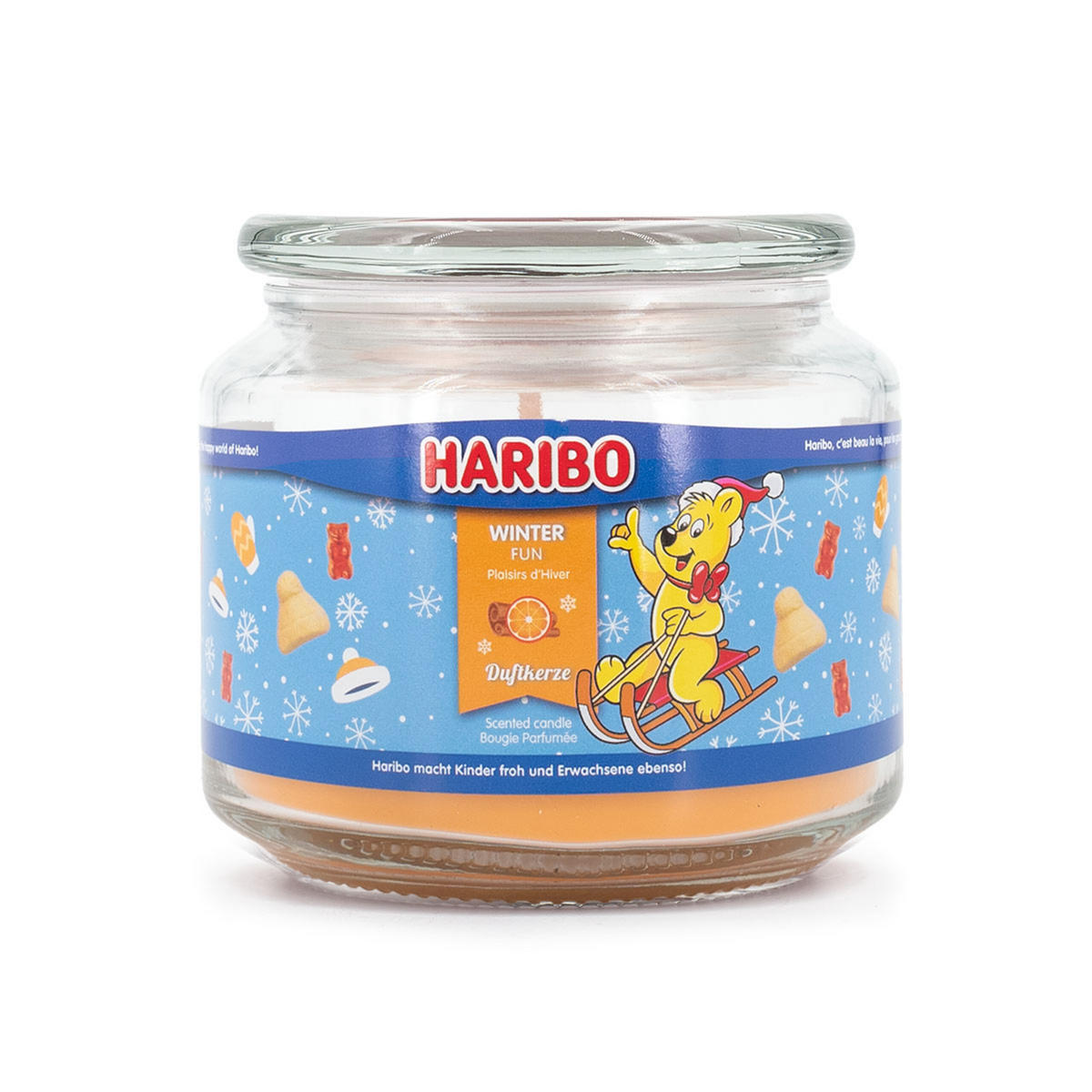 HARIBO™ Duftkerze - Orange, Glas/Naturmaterialen (9.5cm)