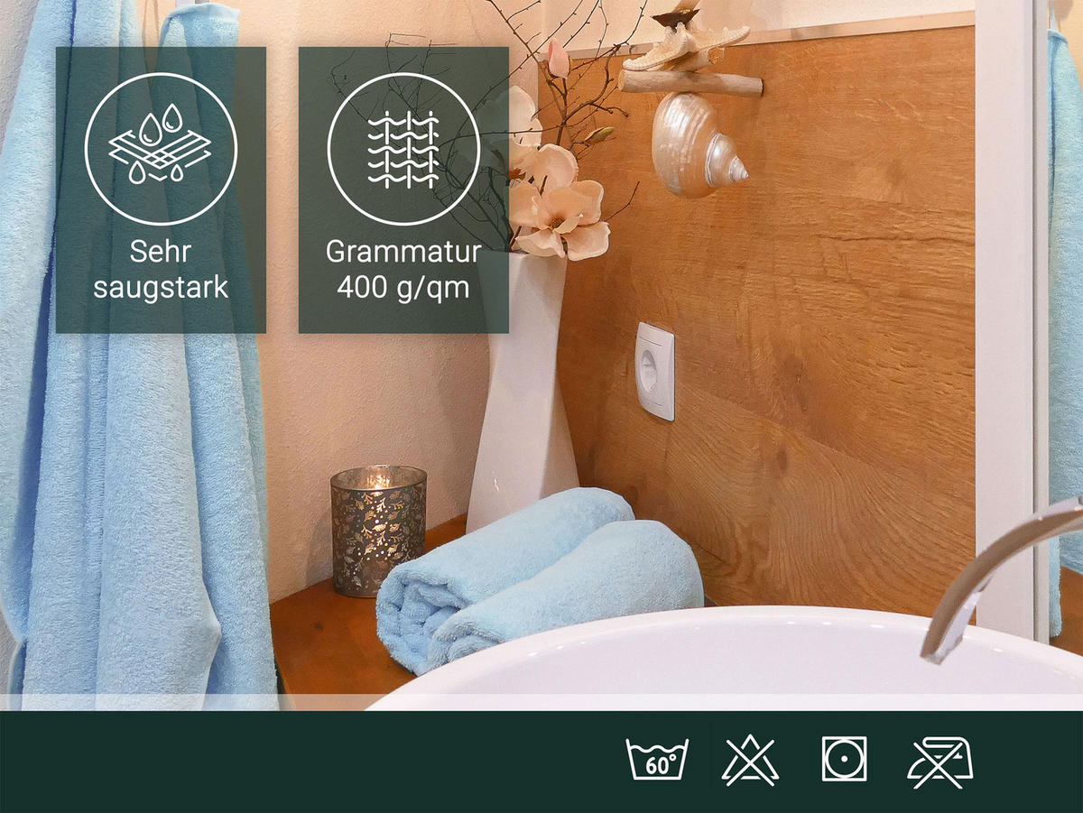 HANDTÜCHER, 10er-Set, 50x100 cm, 100% Baumwolle, Blau - Hellblau, Textil (50/100cm) - Zollner