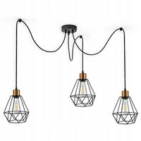 PENDELLEUCHTE EDISON - Goldfarben/Schwarz, Metall (20/20/150cm) - kiki design