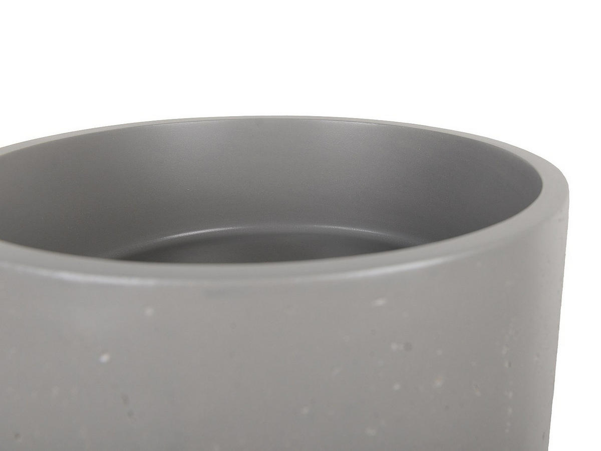 STANDWASCHBECKEN rund - Beton - 40 x 85 cm - PISONA - Grau, Stein (40/85/40cm) - Vente-Unique