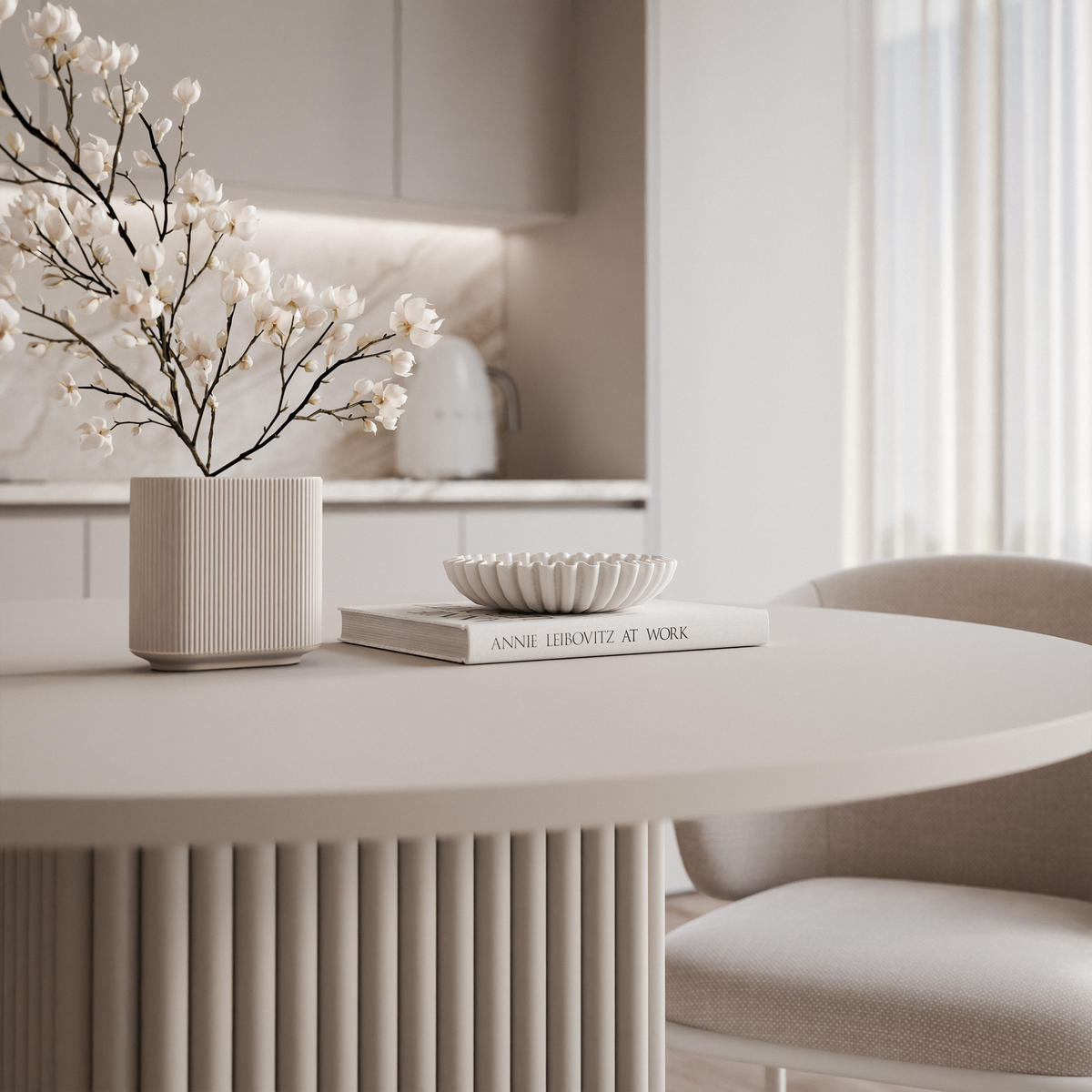 ESSTISCH FLORA 100/76 cm, Metallgestell, Kaschmir - Kaschmir, Holzwerkstoff/Metall (100/100/76cm) - Idohome