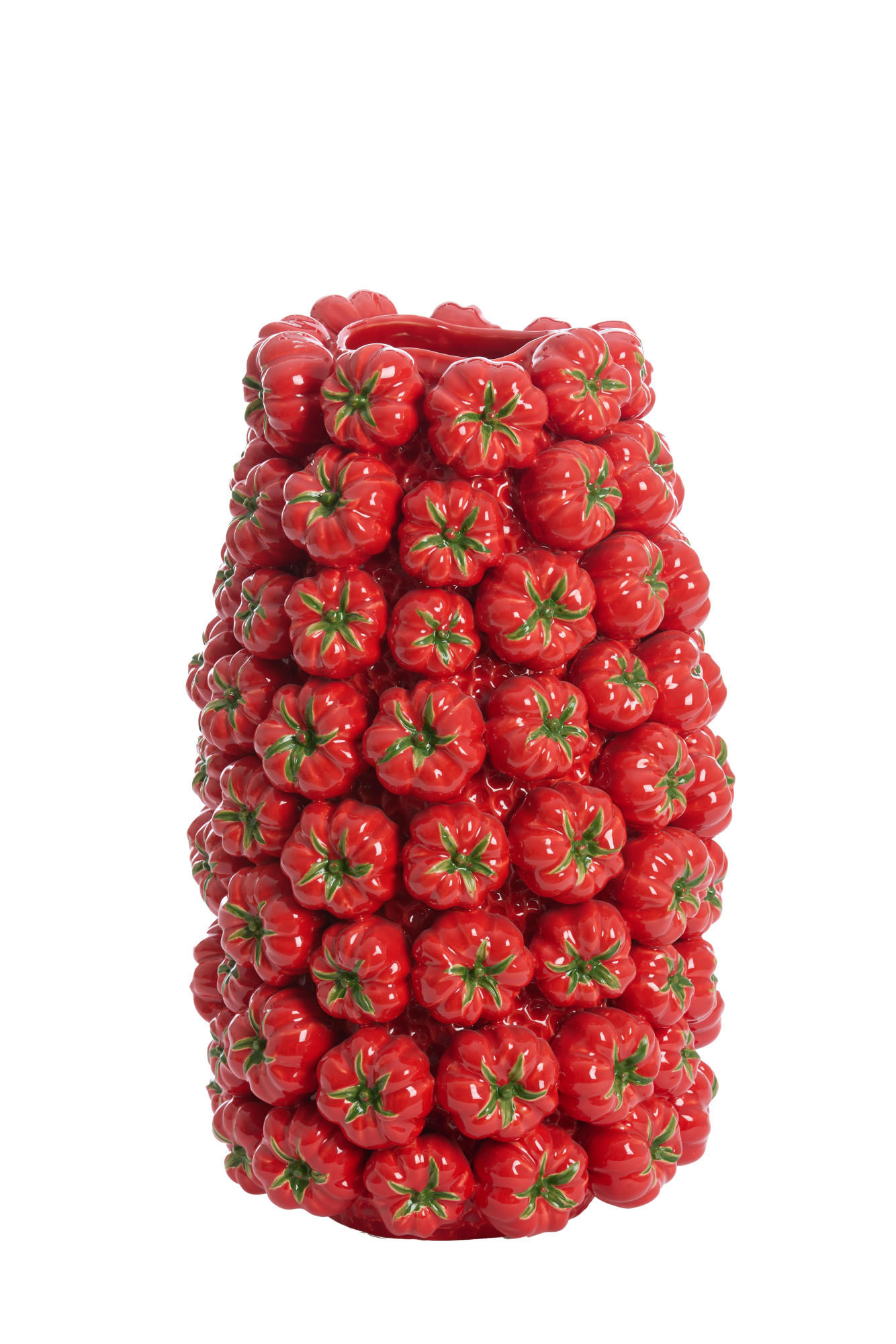 VASE Tamina Rot Ø31,5/52 cm - Rot, Keramik (52cm) - Light & Living