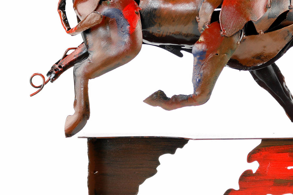 METALLSKULPTUR Rot 39/48 cm - Rot, Metall (2.9/48/12cm) - KUNSTLOFT