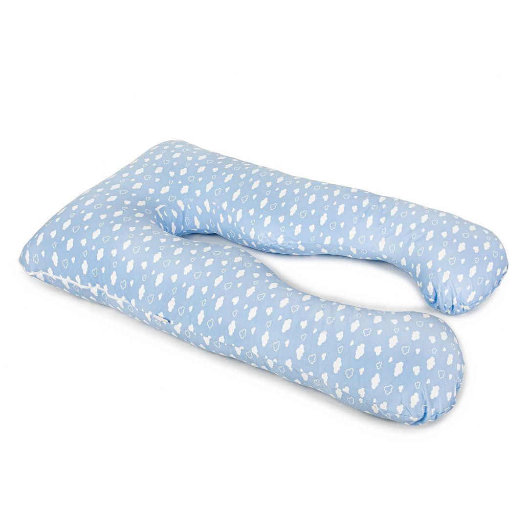 KOMFORTKISSEN - Wolken - Hellblau, Textil (100/150cm) - KomfortKissen