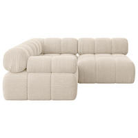 ECKSOFA modulares Sofa Mende-L1 - 190x190x70 cm Beige Cord - Beige, Holzwerkstoff/Textil (190/190cm) - ALTDECOR