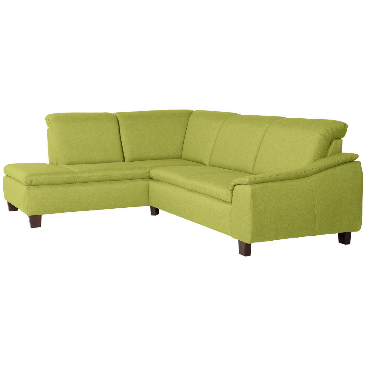 ECKSOFA mit Ottomane links Kaylil Flachgewebe apfel - Apfelbaumfarben, Kunststoff (187/247cm) - 58aufmkessel
