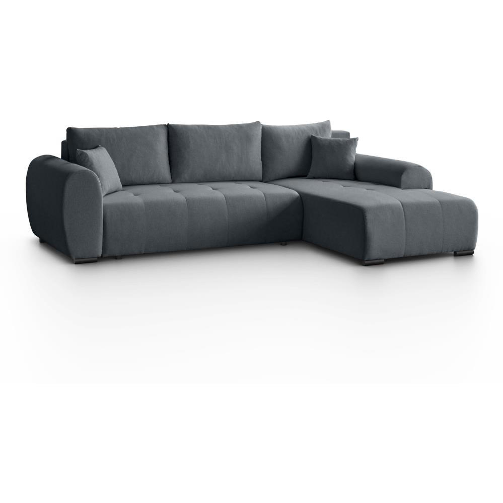 Thumbnail - Beautysofa Eckschlafsofa, Dunkelgrau, Textil, L-Form,L-Form, 255x175 cm, Wohnzimmer, Sofas & Couches, Wohnlandschaften, ...