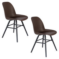 ESSZIMMERSTUHL Albert Kuip Kaffee/ Braun - 2 er Set - Braun, Naturmaterialien (55/81.5/49cm) - Zuiver