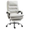 BÜROSTUHL mit Massagefunktion, Ergonomisch Schreibtischstuhl mit Liegefunktion - Weiß, Kunststoff (72/117/65cm) - Vinsetto