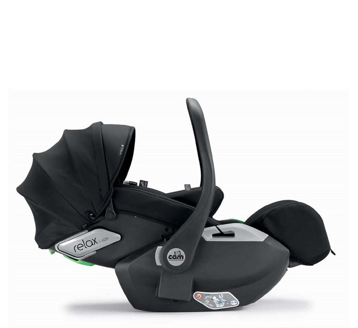 BABYSCHALE Relax I-Size Baby-Autositz - Schwarz, Kunststoff (44/57/80cm) - Cam il Mondo del Bambino S.p.A.