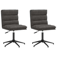 STUHL-SET 2 Stk Korngrafenhain 44/84/50 cm - Schwarz, Leder (44/84/50cm) - ZMH