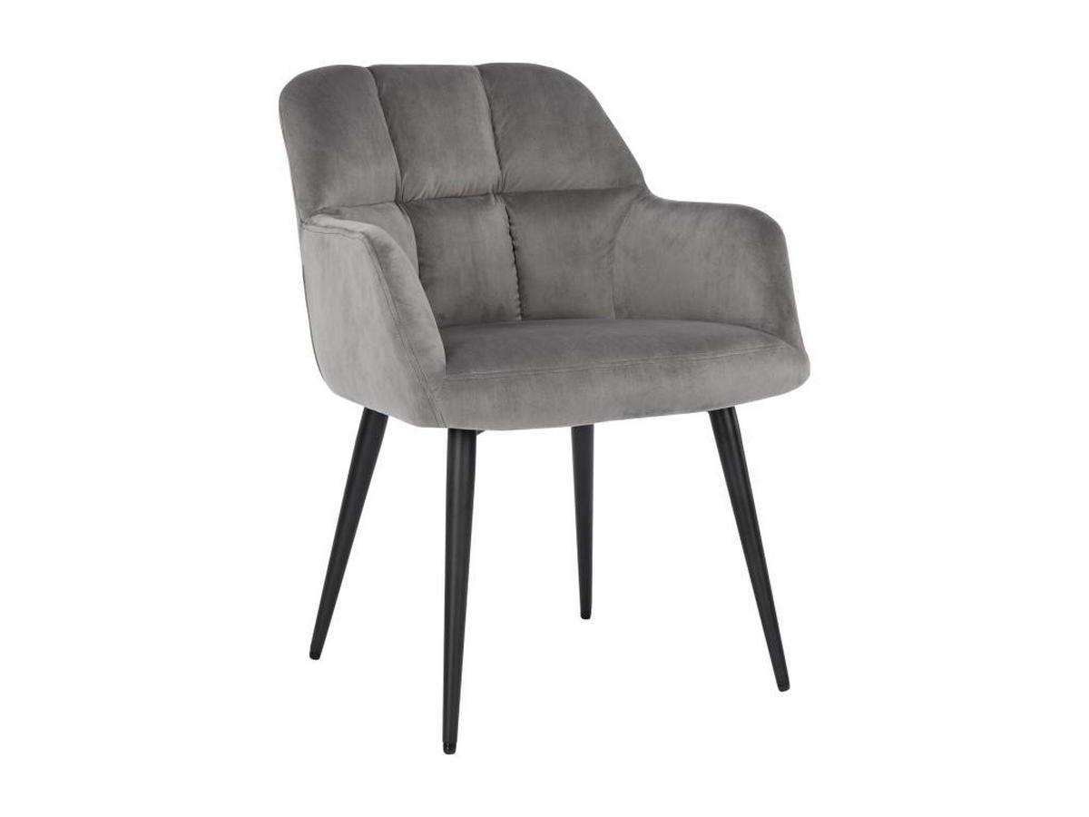 STUHL 2er-Set - Samt & Metall - Grau - PEGA - Grau, Textil (62/78/58.5cm) - Pascal Morabito