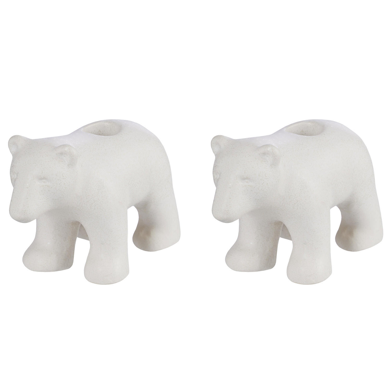 KERZENHALTER (2er Set) Northern Lights - Beige, Keramik (7/9/14cm) - Butlers