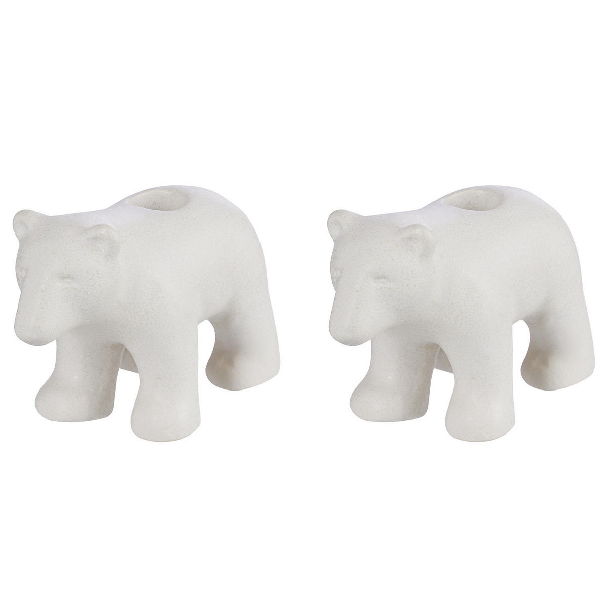 KERZENHALTER (2er Set) Northern Lights - Beige, Keramik (7/9/14cm) - Butlers