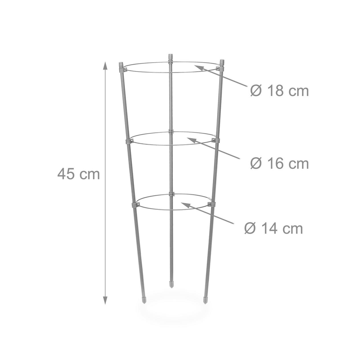 4XRANKHILFE - Grau, Kunststoff/Metall (22/45/22cm) - Relaxdays