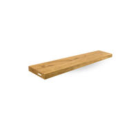 WANDREGAL schwebend ohne Baumkante - Eichefarben, Holz (100/4/22cm) - holz4home