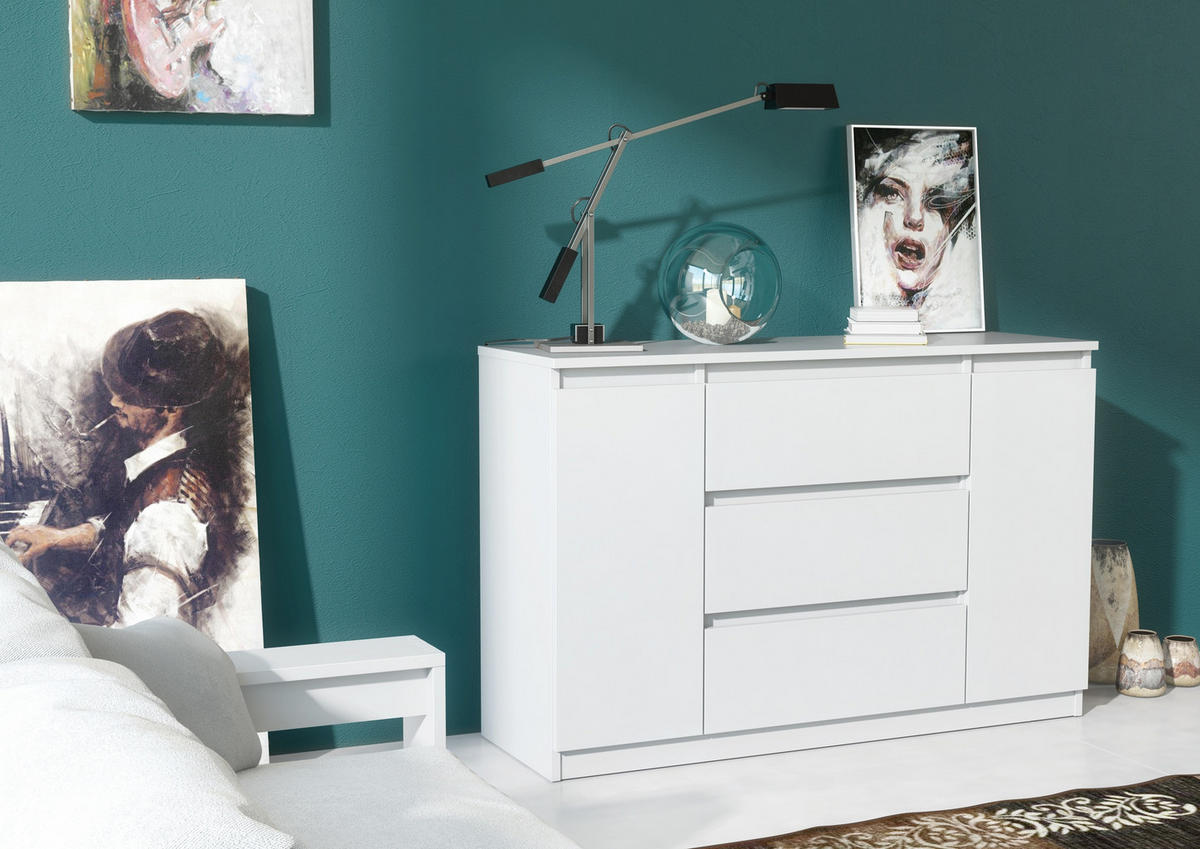 KOMMODE Weiß 120/79/39 - Weiß, Holzwerkstoff (120/79/39cm) - RAUMHIRSCH FURNITURE