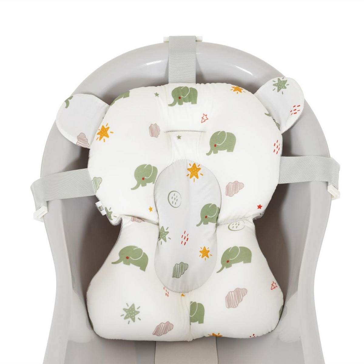 BABYBADEWANNE Badekissen Sea Stars HA-B48 grün Badeauflage, Kunststoff Clips, ab Geburt - Grün, Textil (44/33cm) - Moni