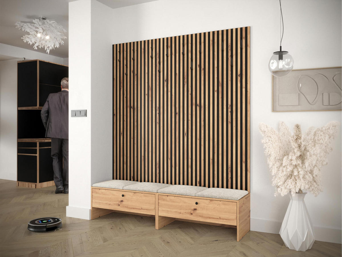 GARDEROBE Balma V - Kaschmir/Eiche Artisan, Holzwerkstoff (170/206/44cm) - MIRJAN24