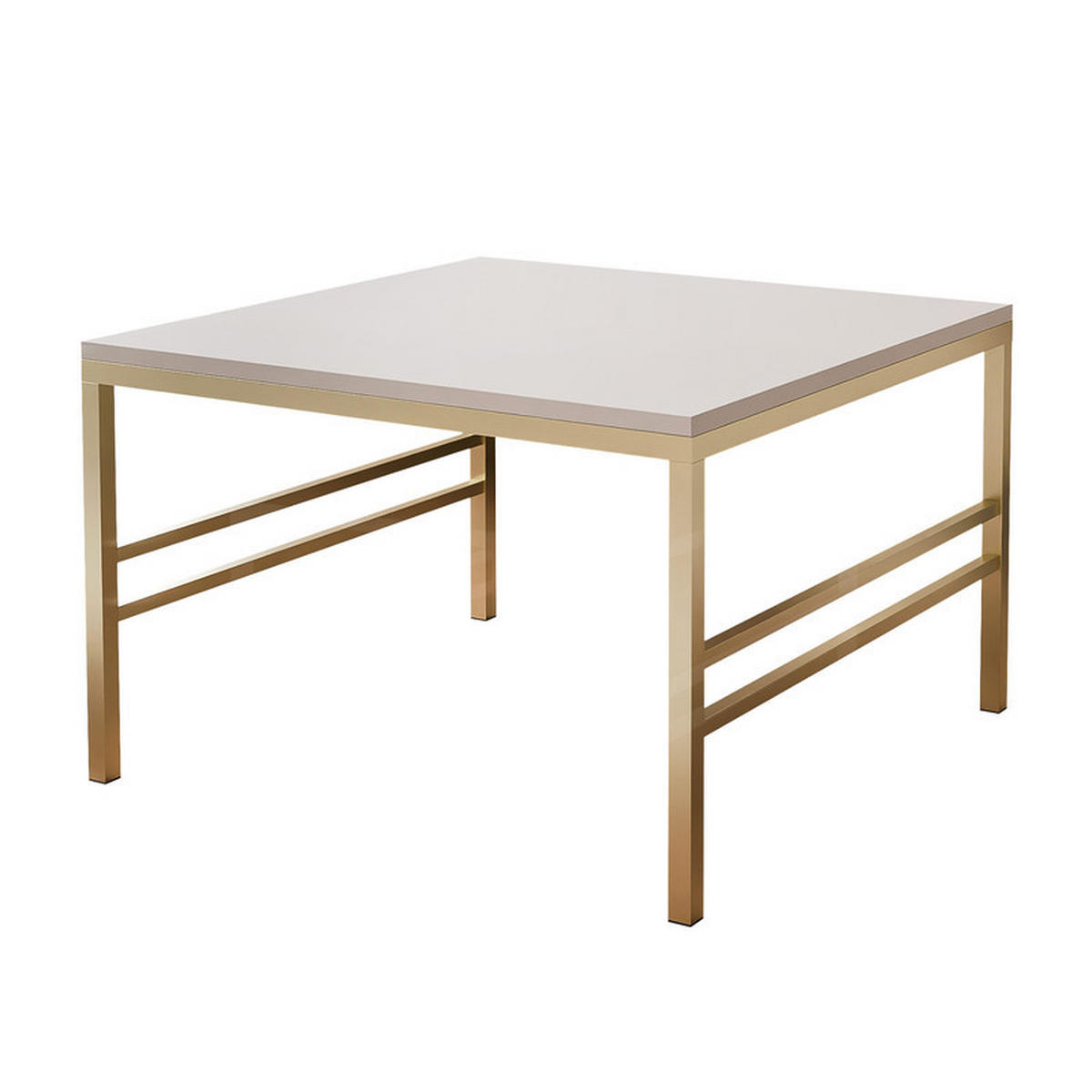 COUCHTISCH FORMA 60/60 cm Quadrat, Gold / Kaschmir - Kaschmir/Goldfarben, Metall (60/60/40cm) - Idohome