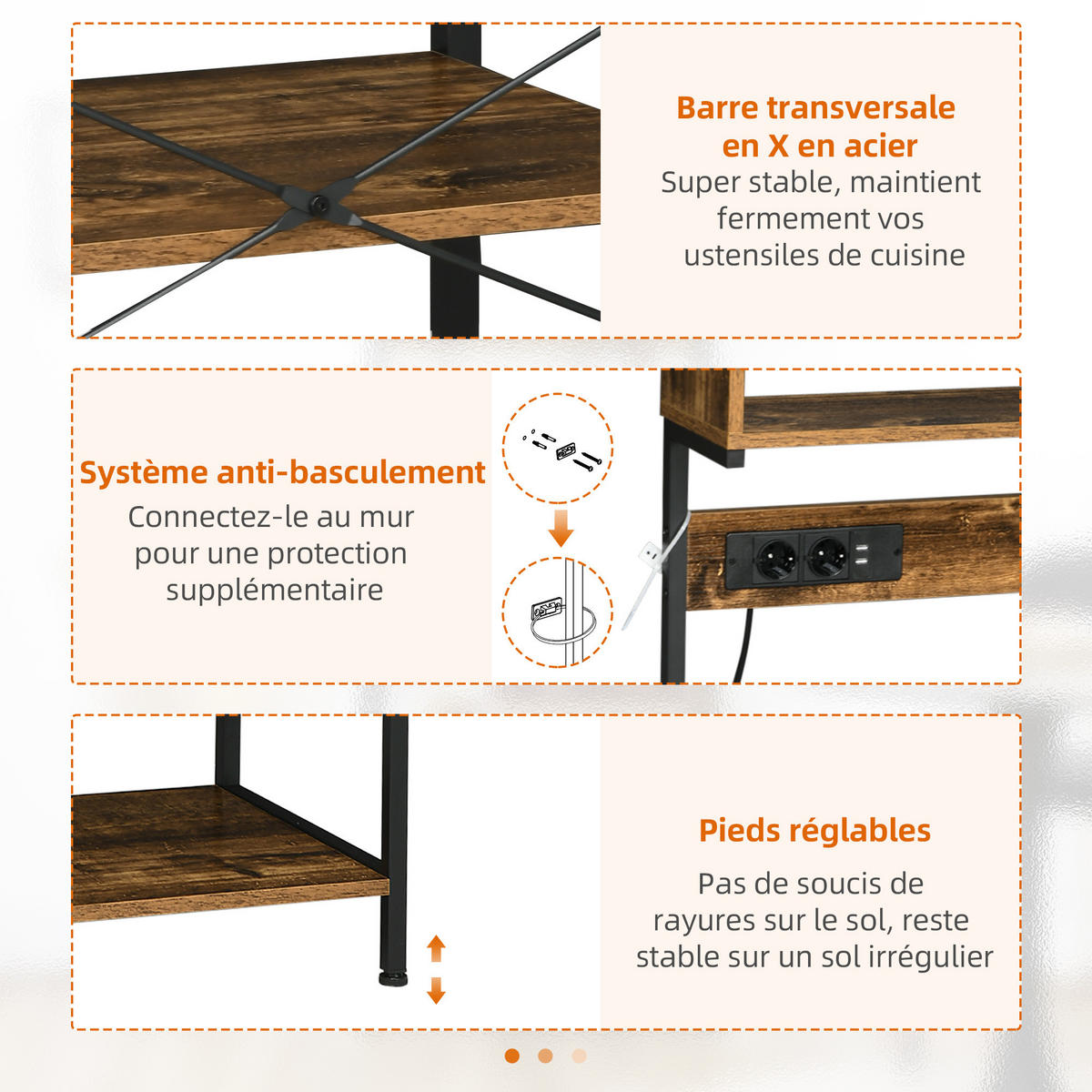 KÜCHENREGAL Braun 1 Stück - Braun, Holzwerkstoff (42/153/60cm) - GiPP