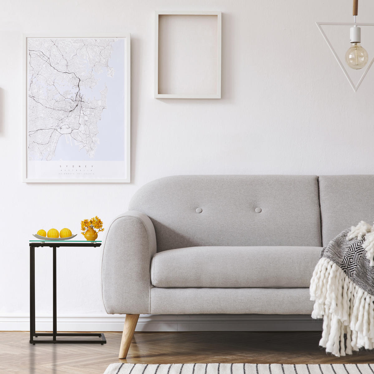 BEISTELLTISCH - Multicolor, Glas/Metall (45/30/60cm) - Relaxdays