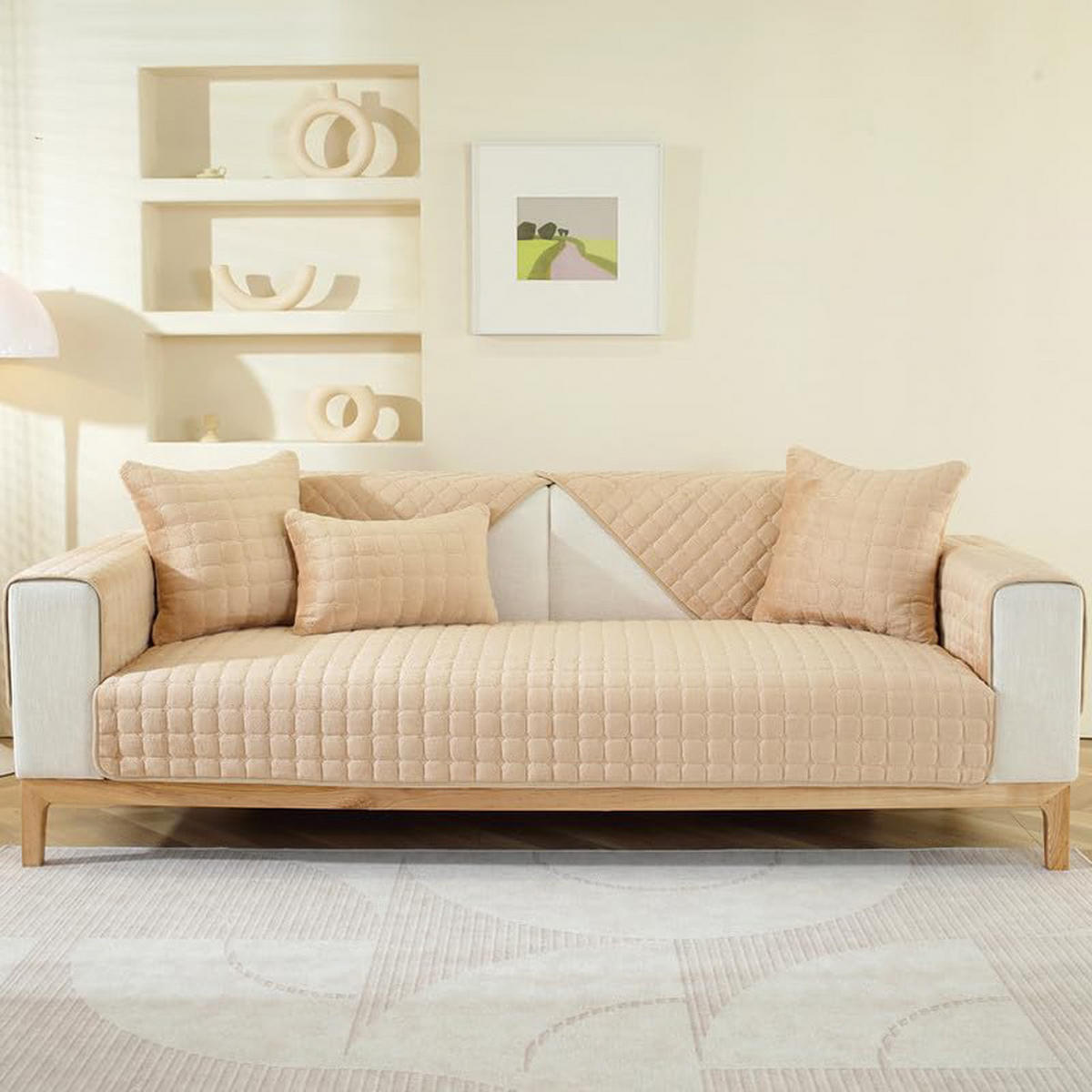 SOFAÜBERWURF Beige 1 stück - Ecru, Textil (90/180cm) - Kaket
