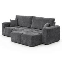ECKSOFA BALOO mit Schlaffunktion und Bettkasten Dunkelgrau - Dunkelgrau, Holzwerkstoff/Kunststoff (250/90/160cm) - Idohome