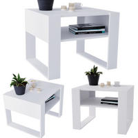 COUCHTISCH Holzwerkstoff rechteckig stabil Weiß 45/53,6/65cm - Weiß, Holzwerkstoff (53.6/65/45cm) - CraftPAK