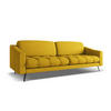 4-SITZER-SOFA Chenille Stoff Gelb - Currygelb/Gelb, Textil/Metall (238/80/95cm) - Makamii