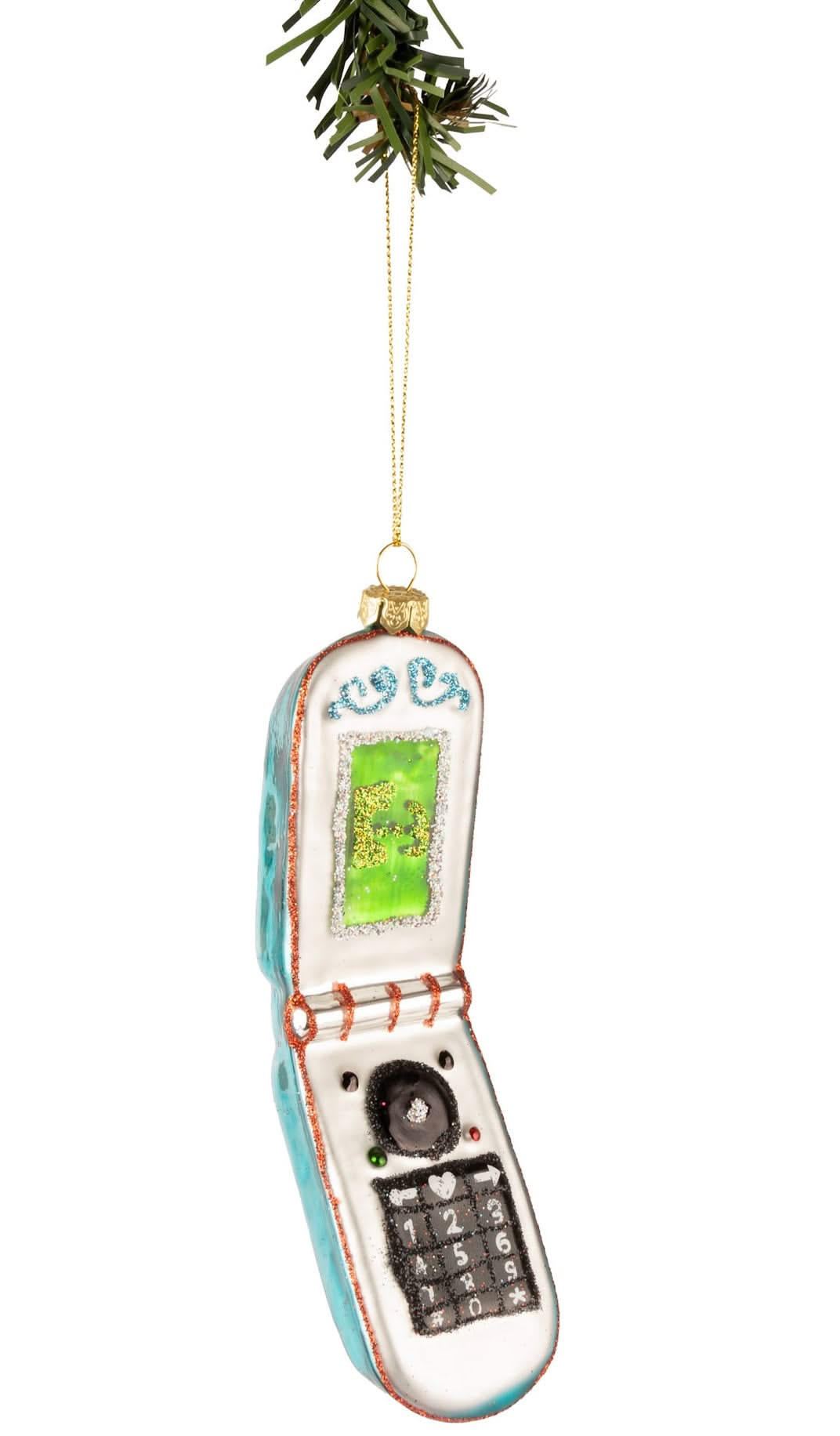 WEIHNACHTSKUGEL Mobil 16 cm - Blau, Glas (5/17/1cm)