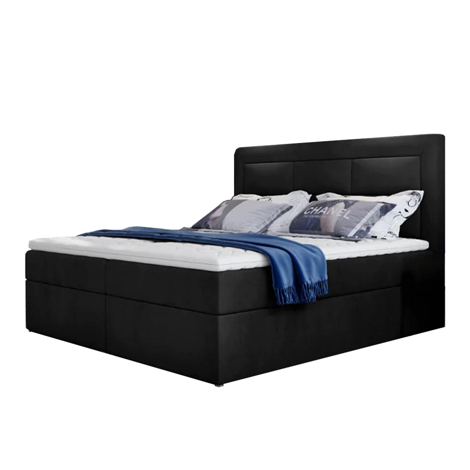 BOXBETT Vivre Bonellfederkern - Schwarz, Holz/Holzwerkstoff (160/200cm) - Best For Home